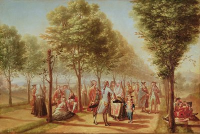 El Paseo de las Delicias, Madrid, 1785-6 door Ramon Bayeu y Subias